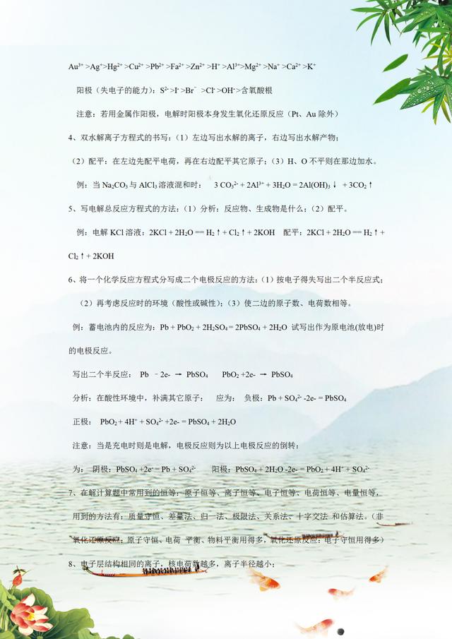 高中化学必背最全的知识点,高中化学必背知识点总结最全