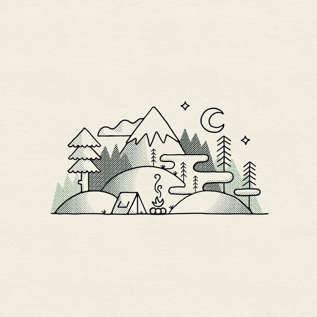 简单实用又好看的简笔画,60款唯美的风景简笔画