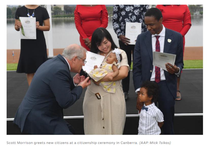 澳洲各地举行澳洲日活动莫里森欢迎1.6万人入籍