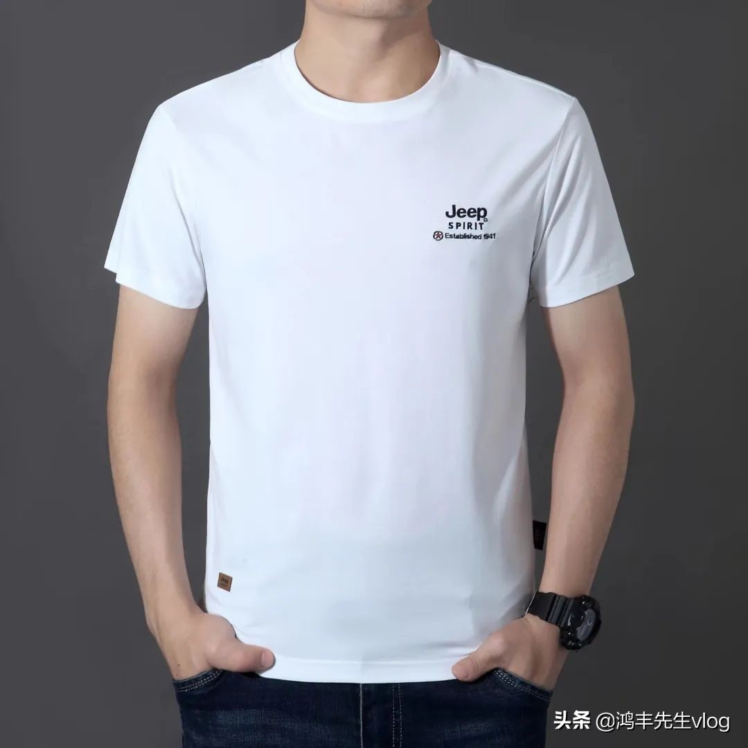 jeep短袖t恤专卖店男装翻领,jeep短袖t恤男纯棉官方正品