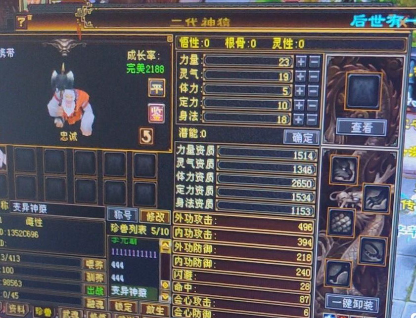 天龙怀旧服3阶神兽,天龙怀旧服极品攻击宝宝