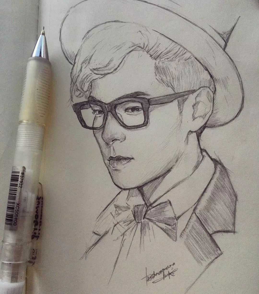 钢笔淡彩,寥寥数笔,倾倒一批,你们的爱豆上线啦!