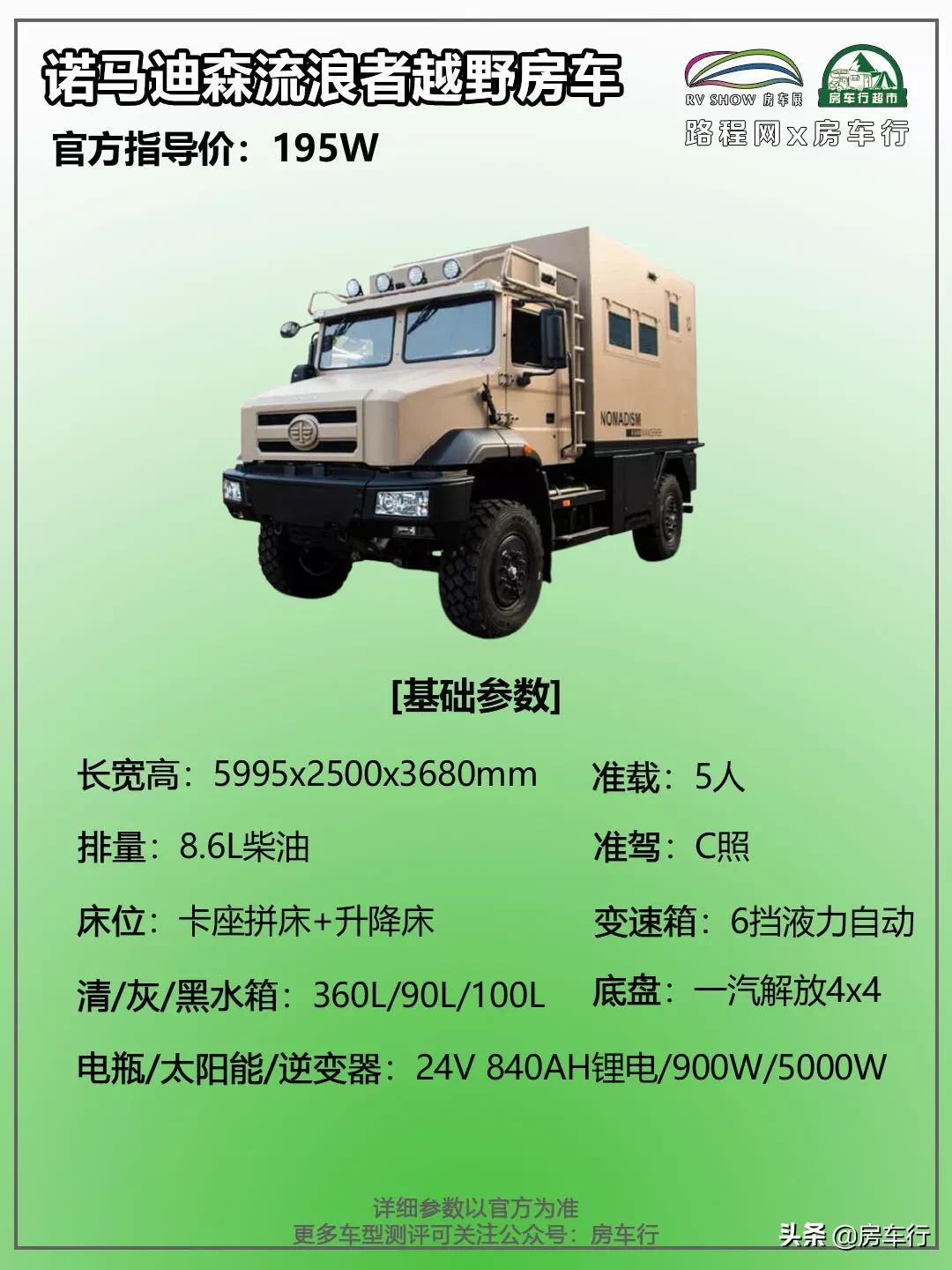 解放4x4四驱越野房车,新款解放四驱房车底盘