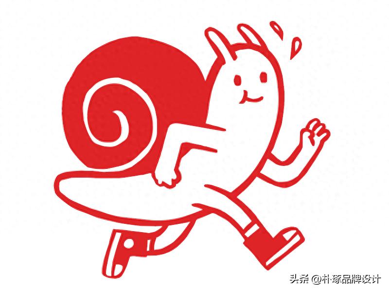 蜗牛创意形象,蜗牛个性创意logo设计