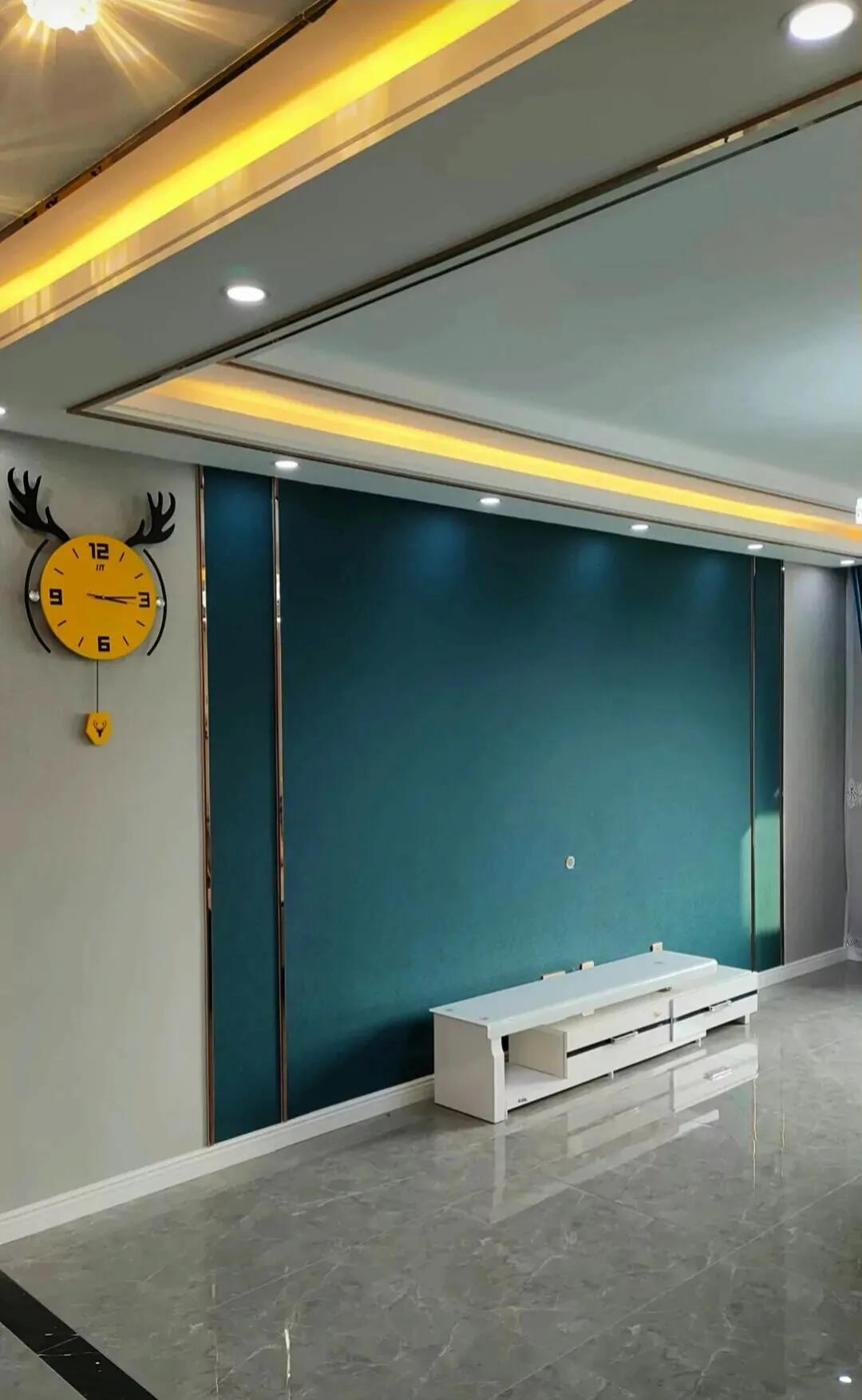 2019影视墙壁布效果图大全集,简约壁布影视墙图片大全集