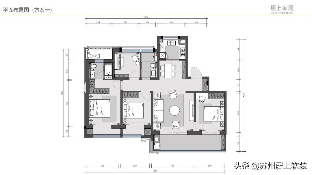 苏州120平精装房软装设计,苏州铂湾澜庭装修方案