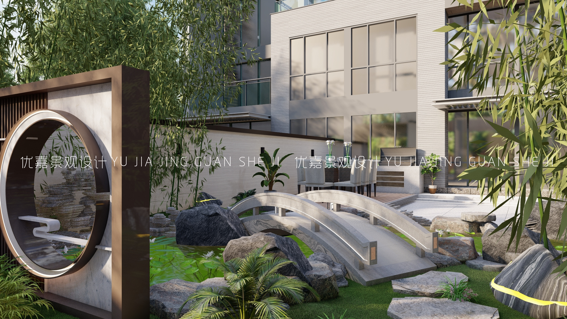 中式禅意庭院效果图,中式禅意小庭院效果图大全