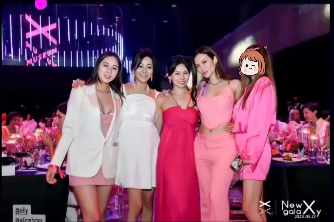 郭晶晶巩俐与明星合影,郭晶晶张曼玉合影