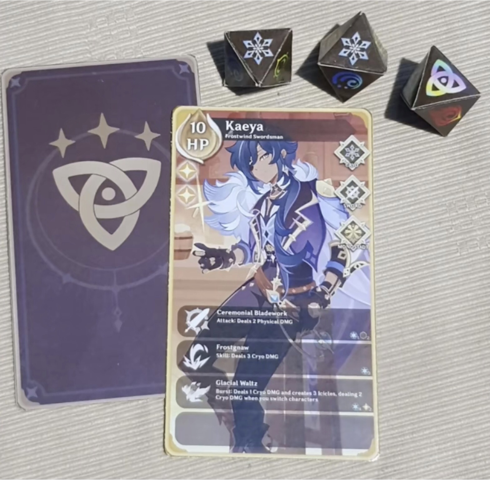 七圣召唤神卡,老外自制七圣召唤实体卡