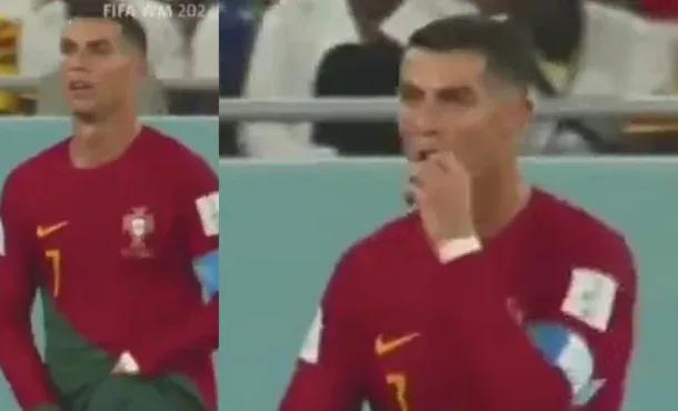 c罗赛场偷吃东西,比赛中的c罗