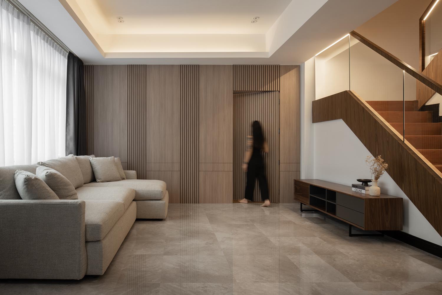 客厅做无主灯，吊顶可以这么来设计！干净简洁，高级感满满