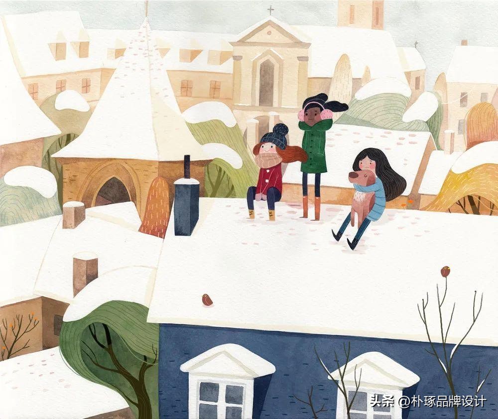 有深度意境的插画,如此清新淡雅的插画太有美感了