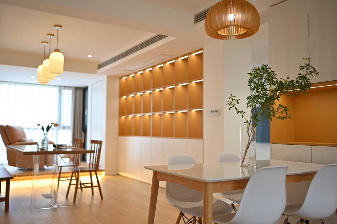 原木风全屋颜色搭配装修效果图,三种颜色打造原木风