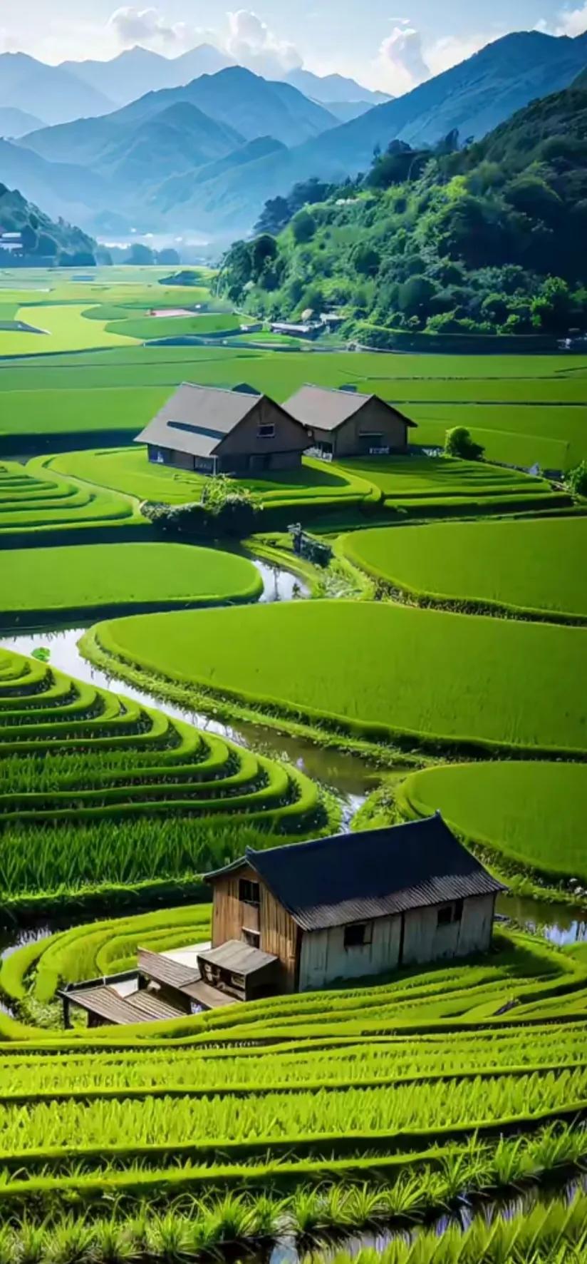 赏田园风光图片,美在深秋田园风光图片