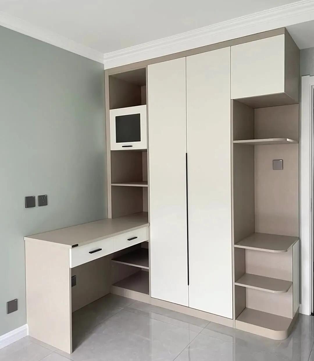 书桌衣柜一体180,儿童房定制书桌衣柜一体