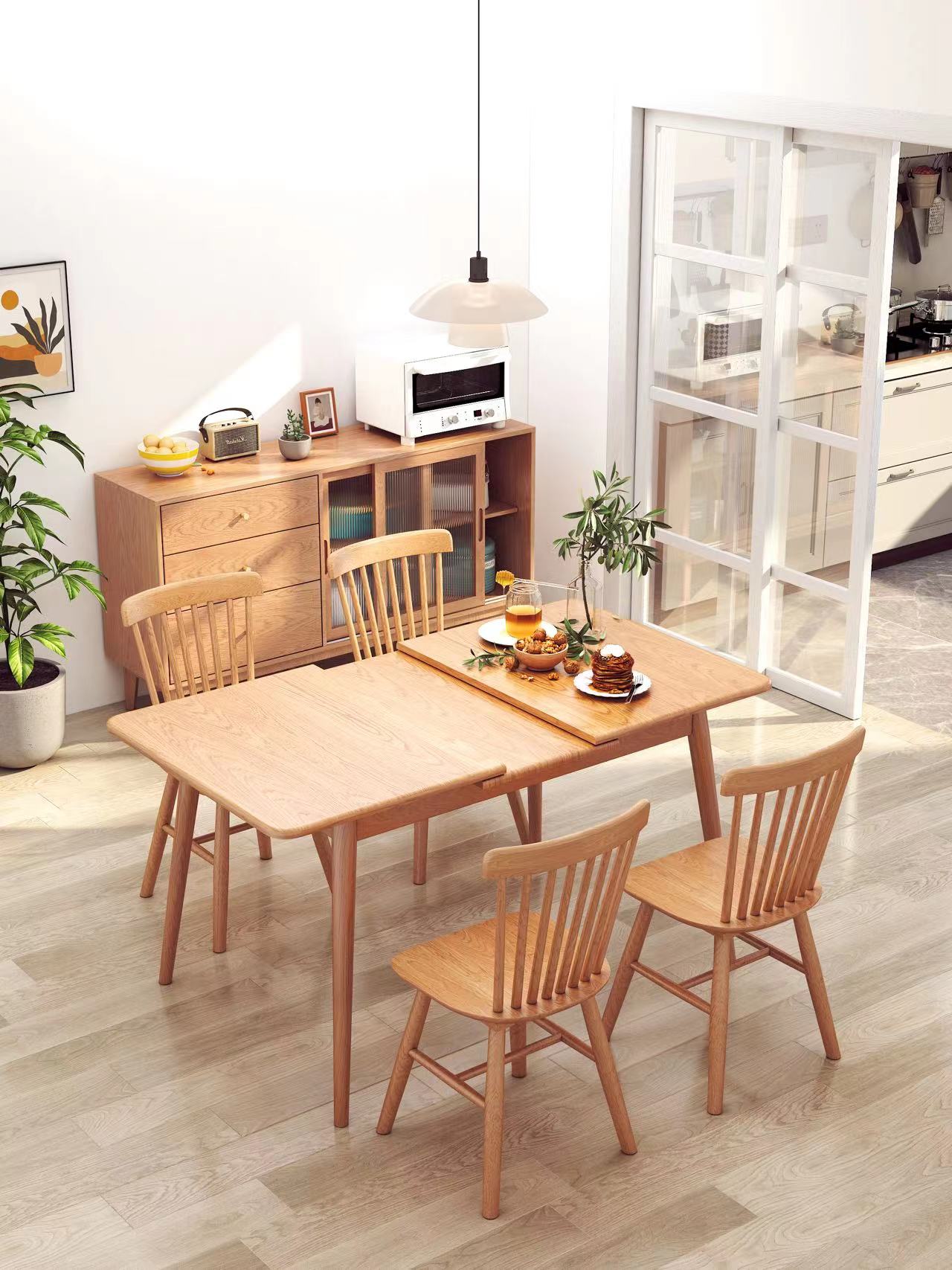 小户型1.2米伸缩餐桌,小户型餐桌旋转好还是伸缩好