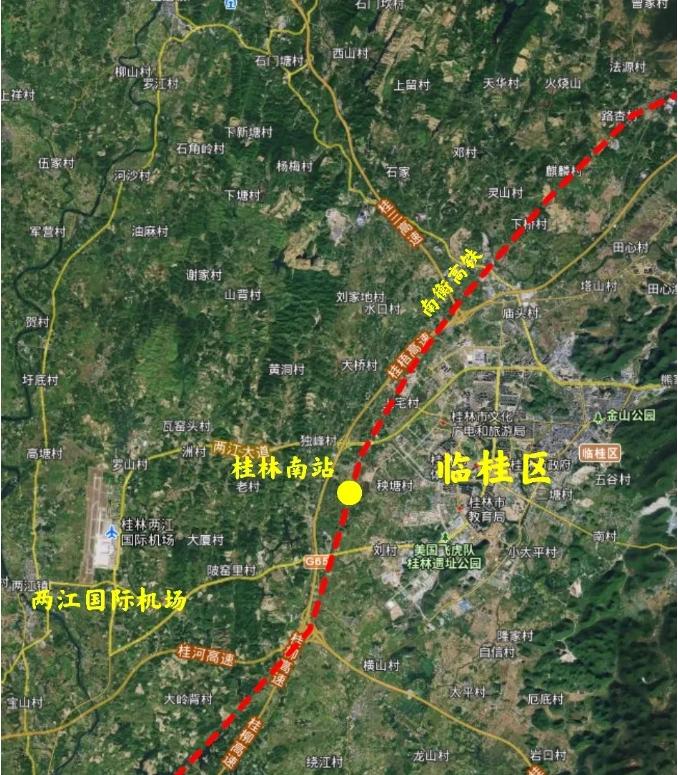桂林铁路枢纽总图,桂林新南高铁站建设