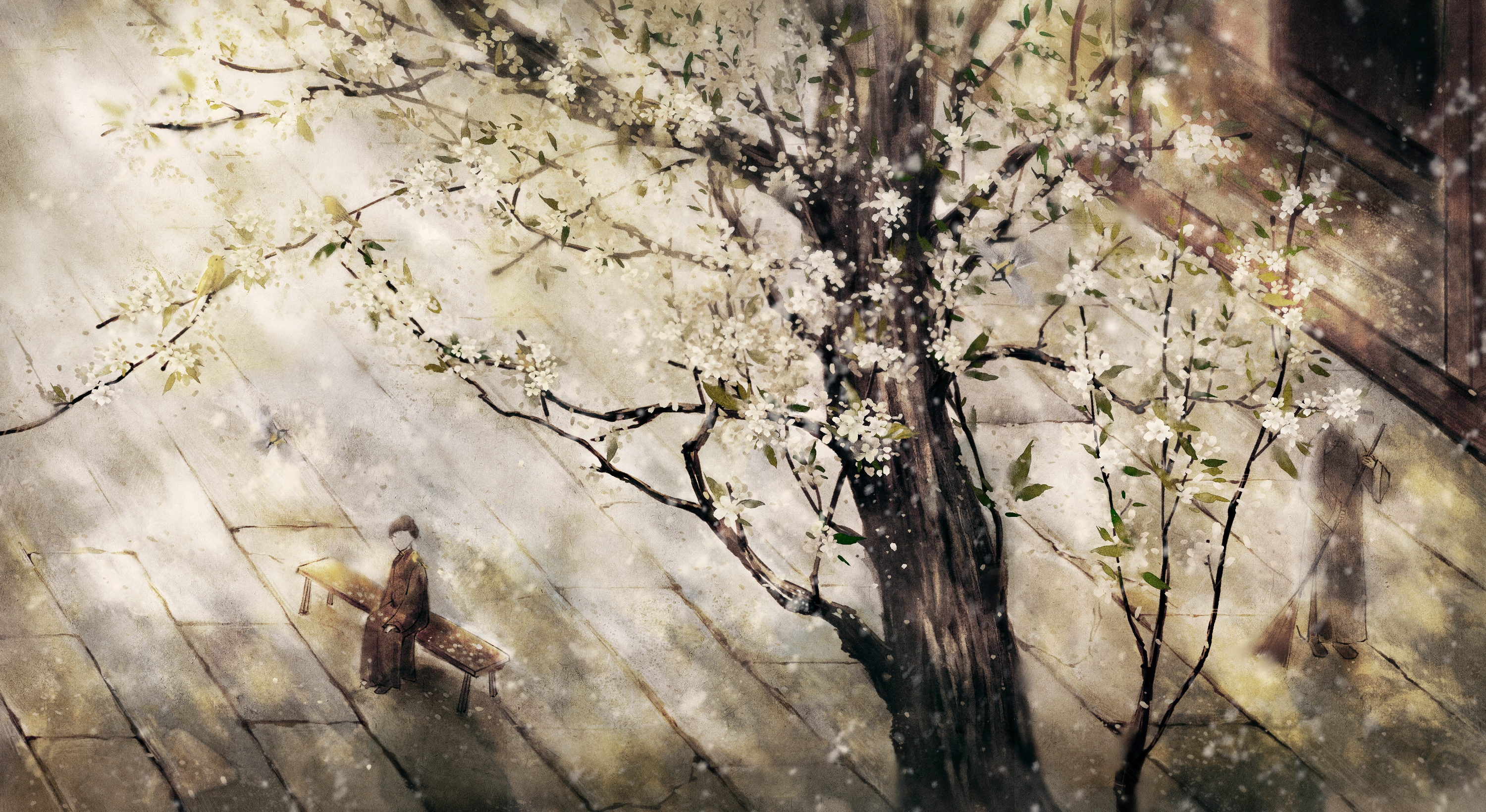 梨花飘落古诗词朗诵,梨花古诗词有解释