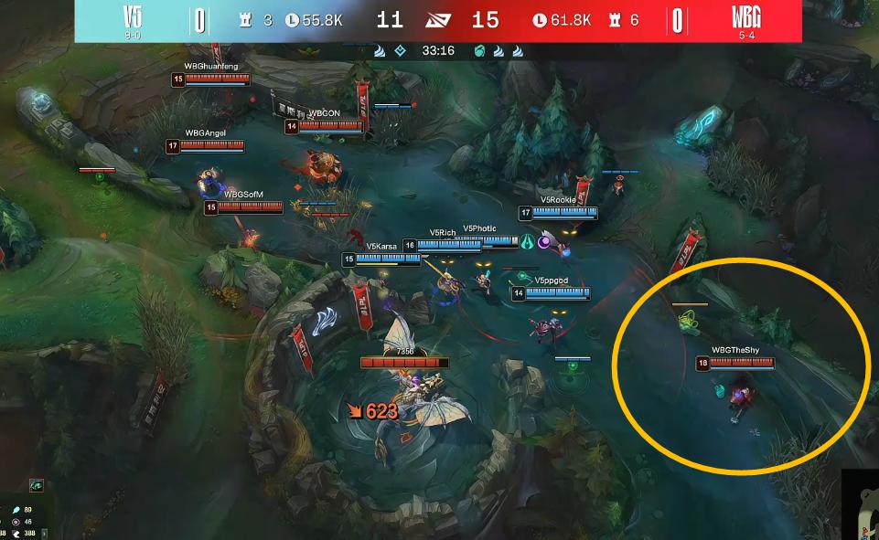 v5被翻盘,theshy加入v5