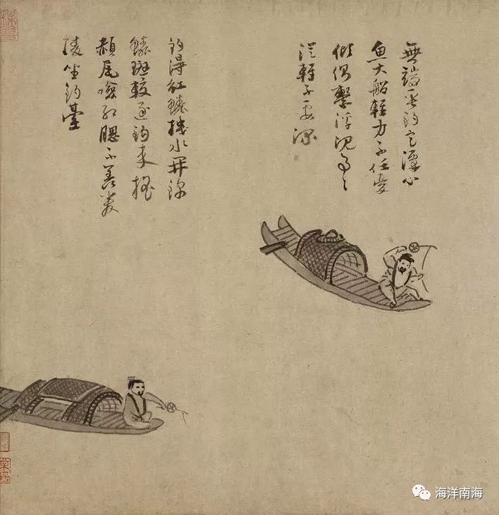 中国古代名画垂钓,古代名画垂钓