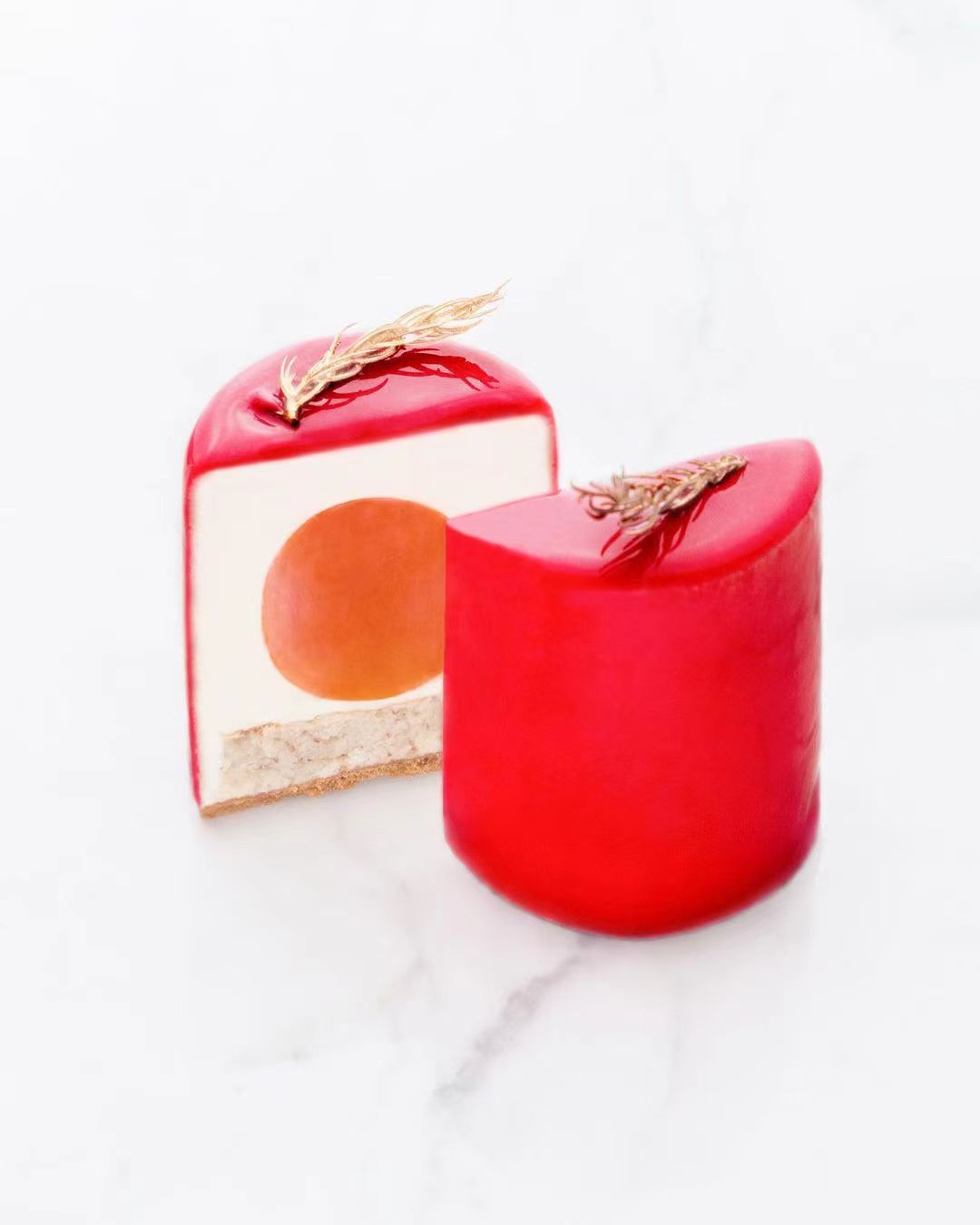 蛋糕切面,蛋糕两层夹心切面图片