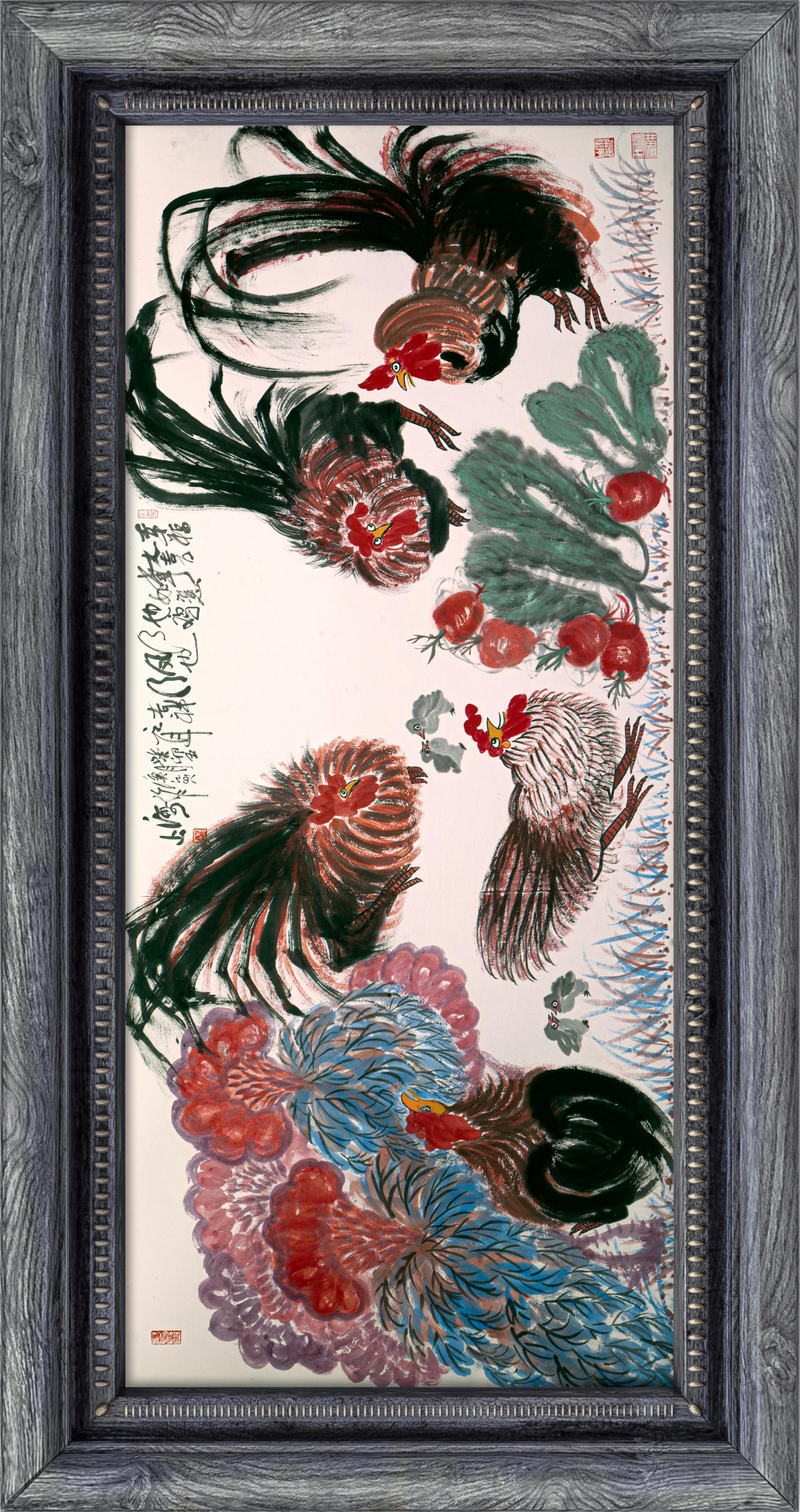 《鸡家族的故事》—朱祖国写意画的中国亮度