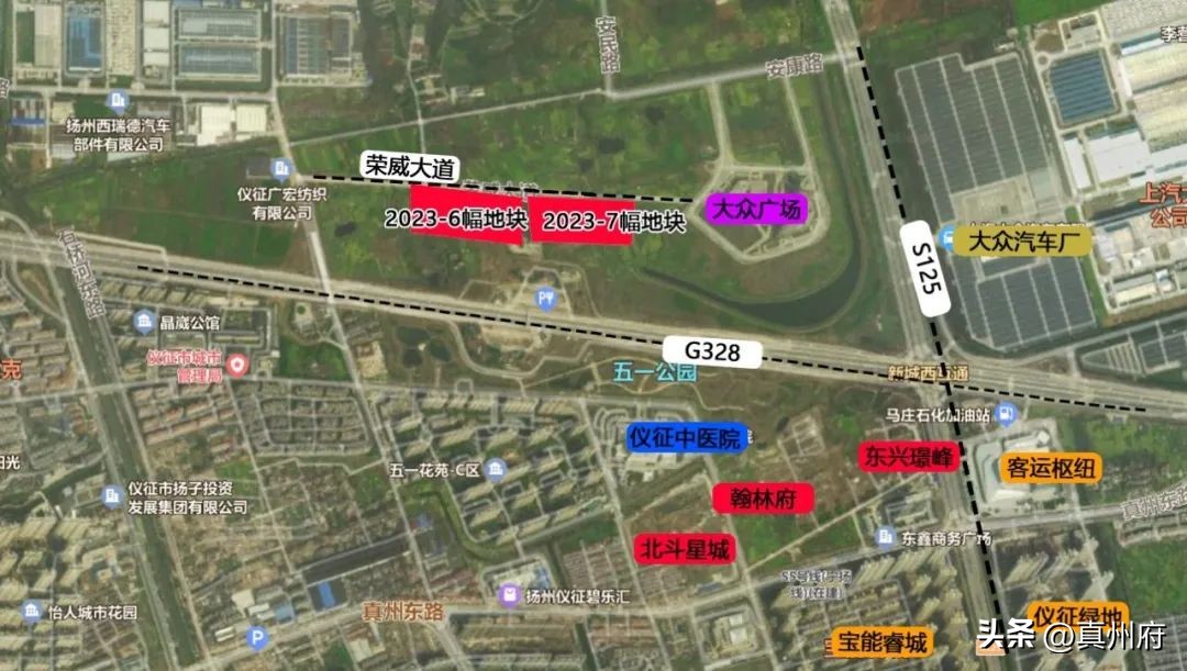 仪征恒大地块图,恒大摘牌地块公示