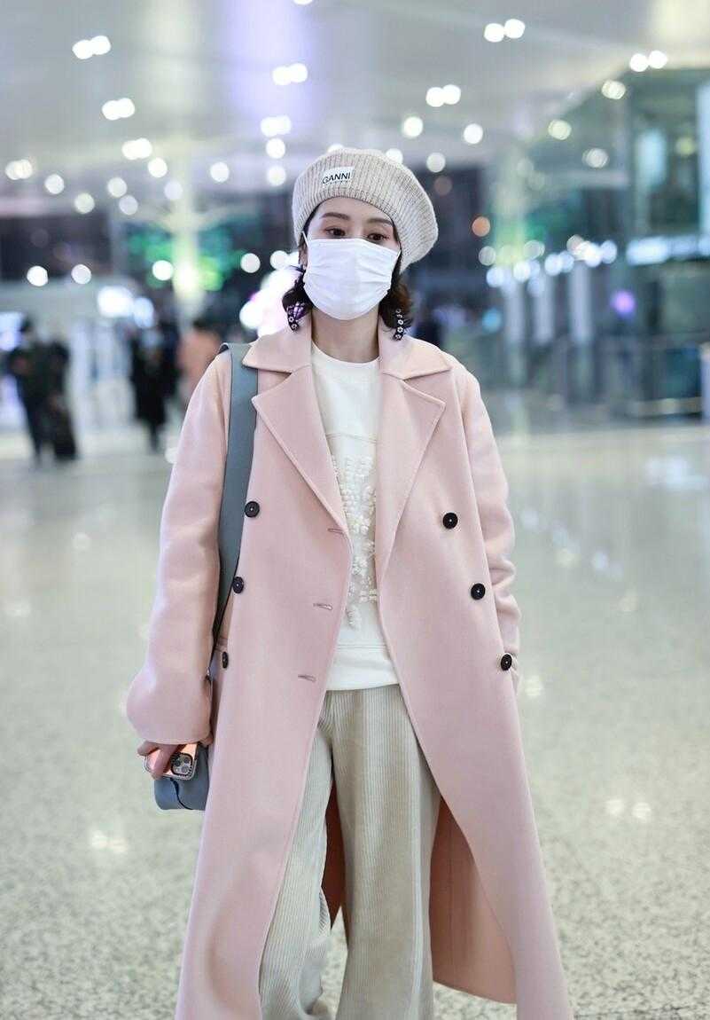 海清日常春天着装穿搭图,海清帅气冬季穿搭