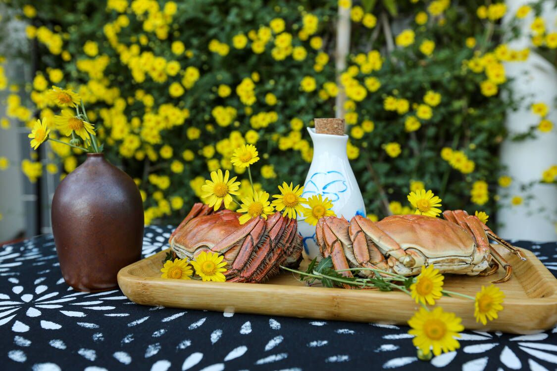 菊香蟹肥诗词,菊香蟹