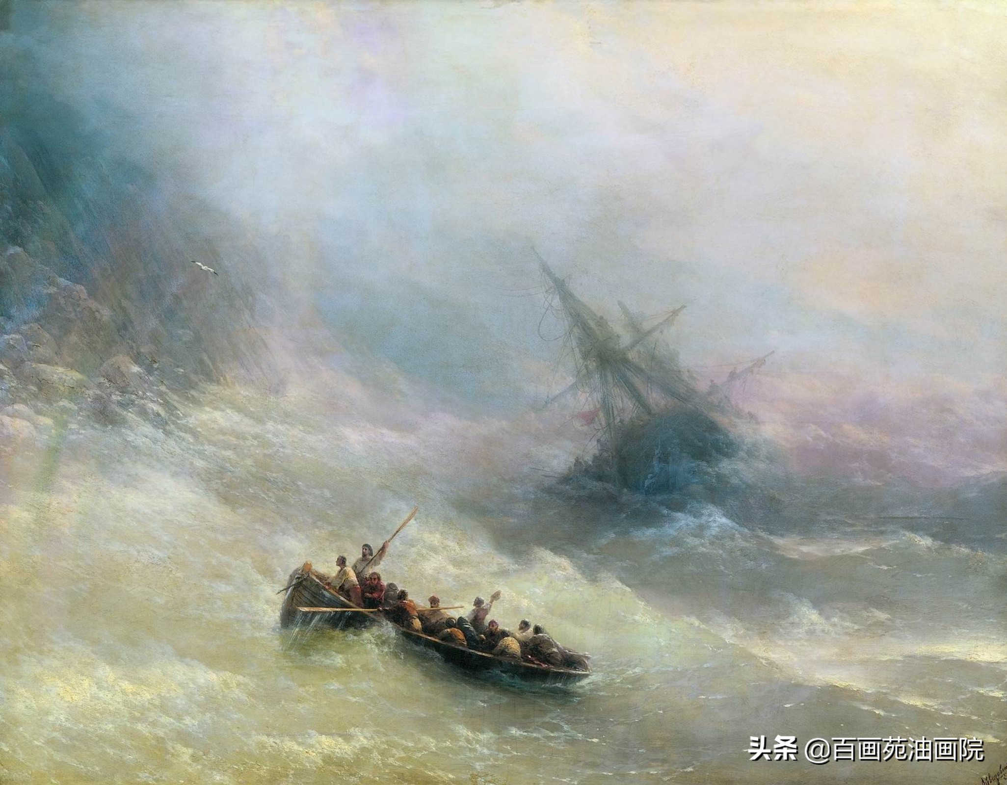 油画海怎么画,0基础油画教程画海