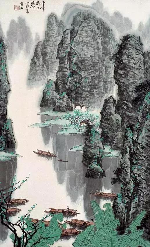 中国画山水画名作高清图片,古代名家横幅山水画作品欣赏