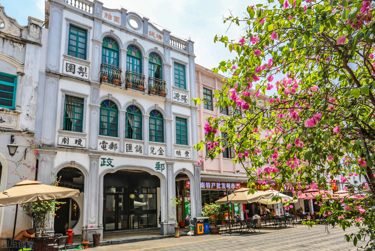 百年骑楼老街海口,东莞石龙百年骑楼老街