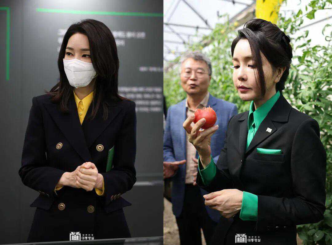 被51岁韩国夫人惊艳到，穿着简约大气，科技脸也难掩优雅气质