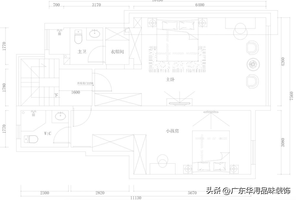 130平简约轻奢风高级蓝灰,黑白灰轻奢风格60-80平