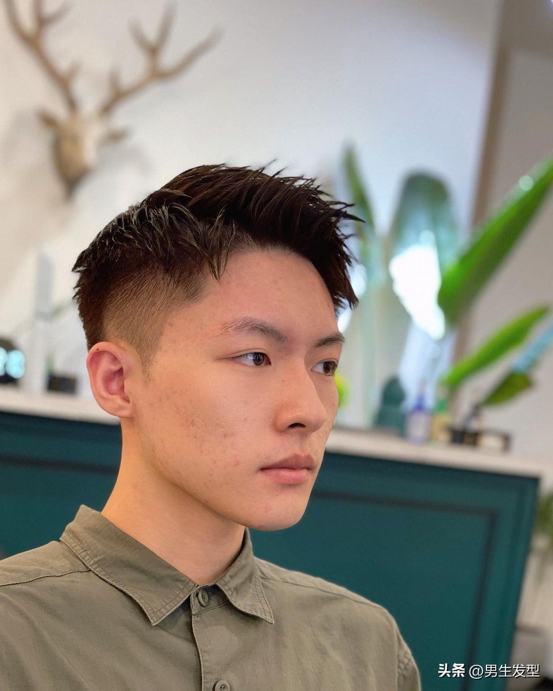 男学生短发夏季寸头,男士夏季短发寸头