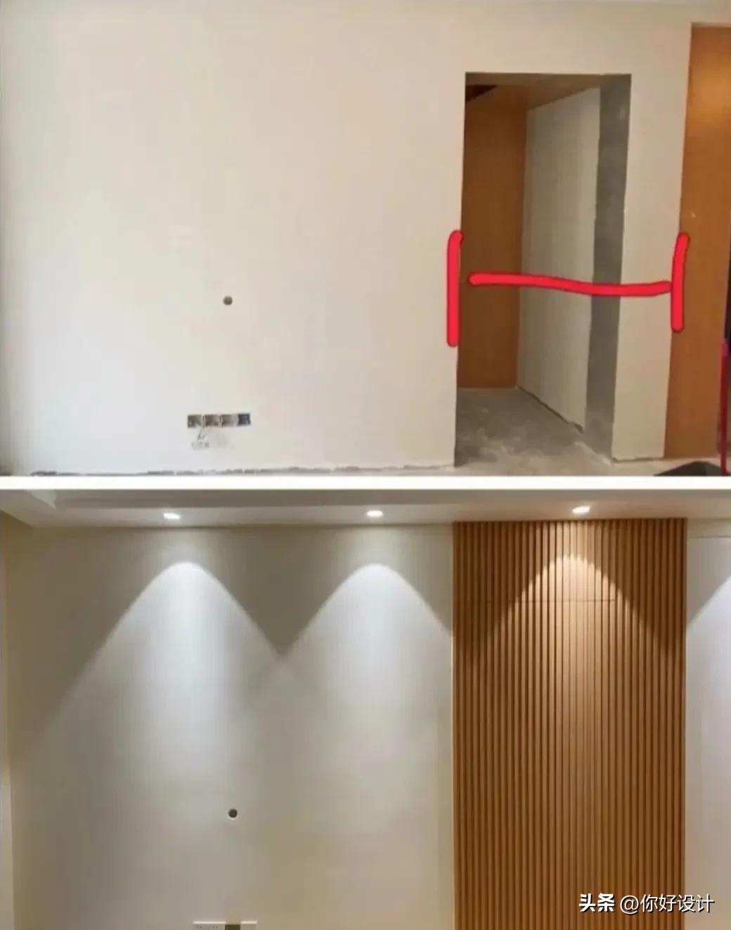 电视背景墙隐形门一体效果,隐形门100寸电视背景墙2022新款