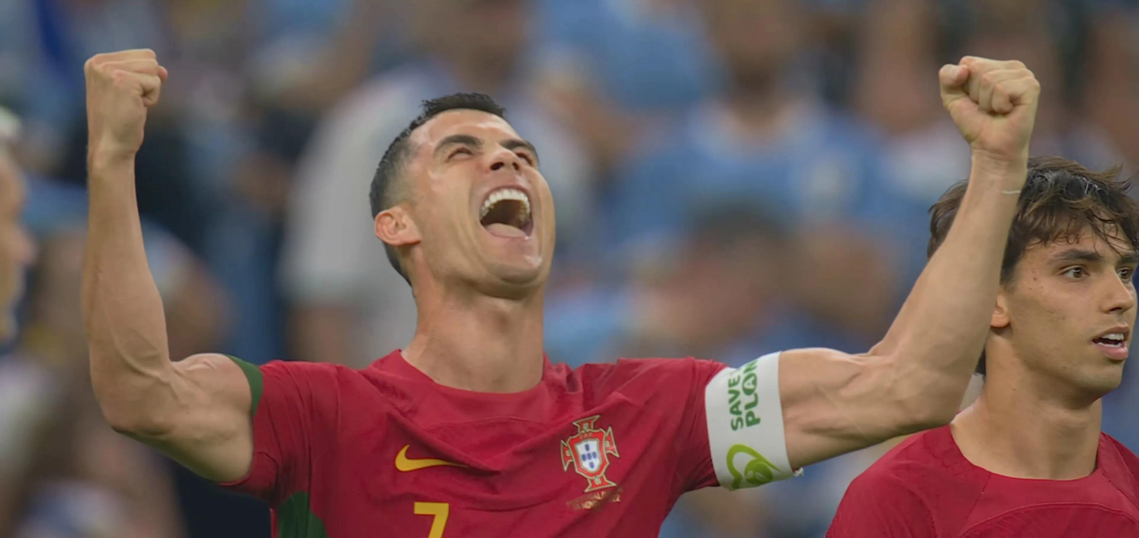 c罗献绝杀皇马喜迎欧冠百胜,c罗进球葡萄牙庆祝视频