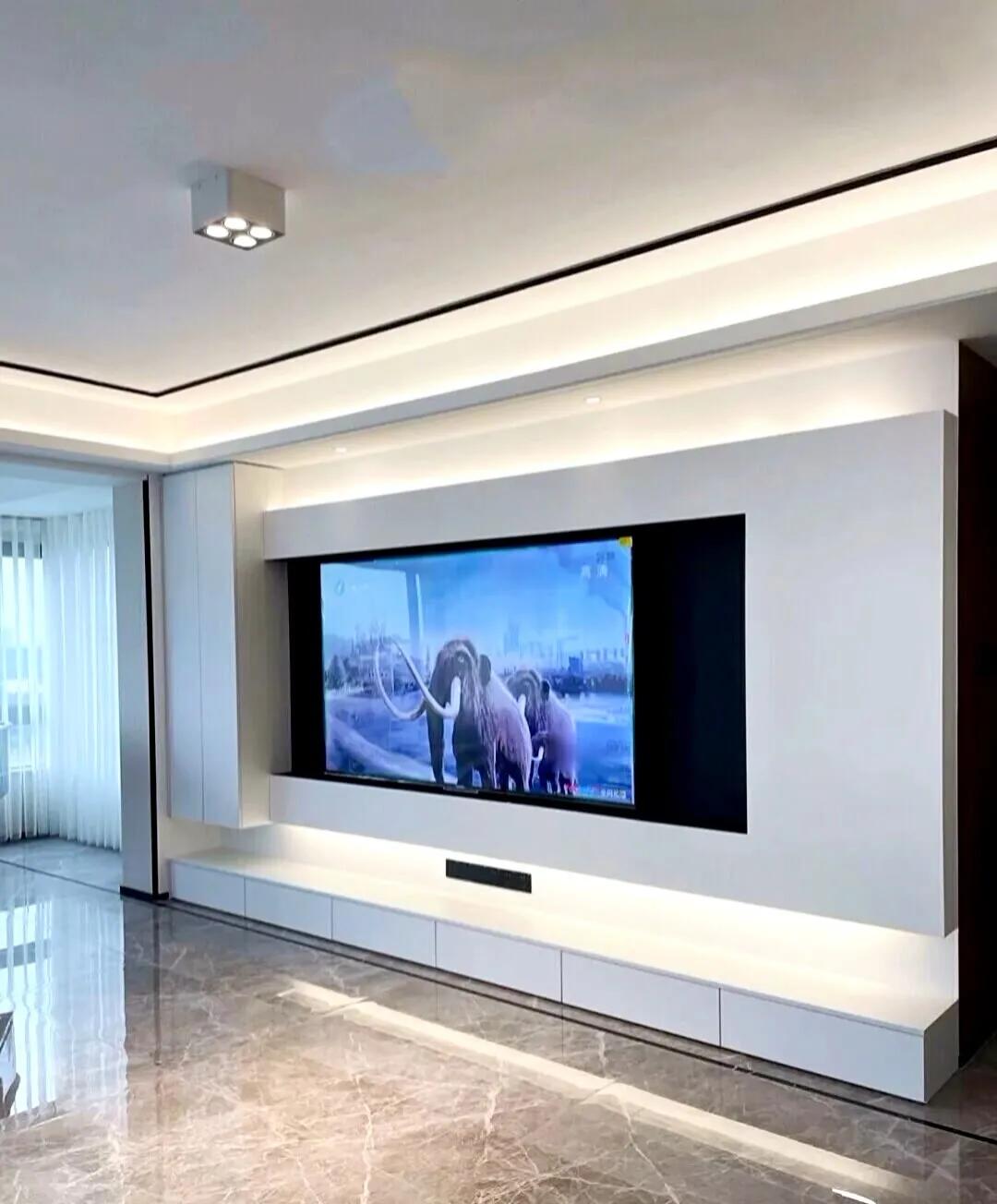 30款悬空背景墙,简约隐形门背景墙