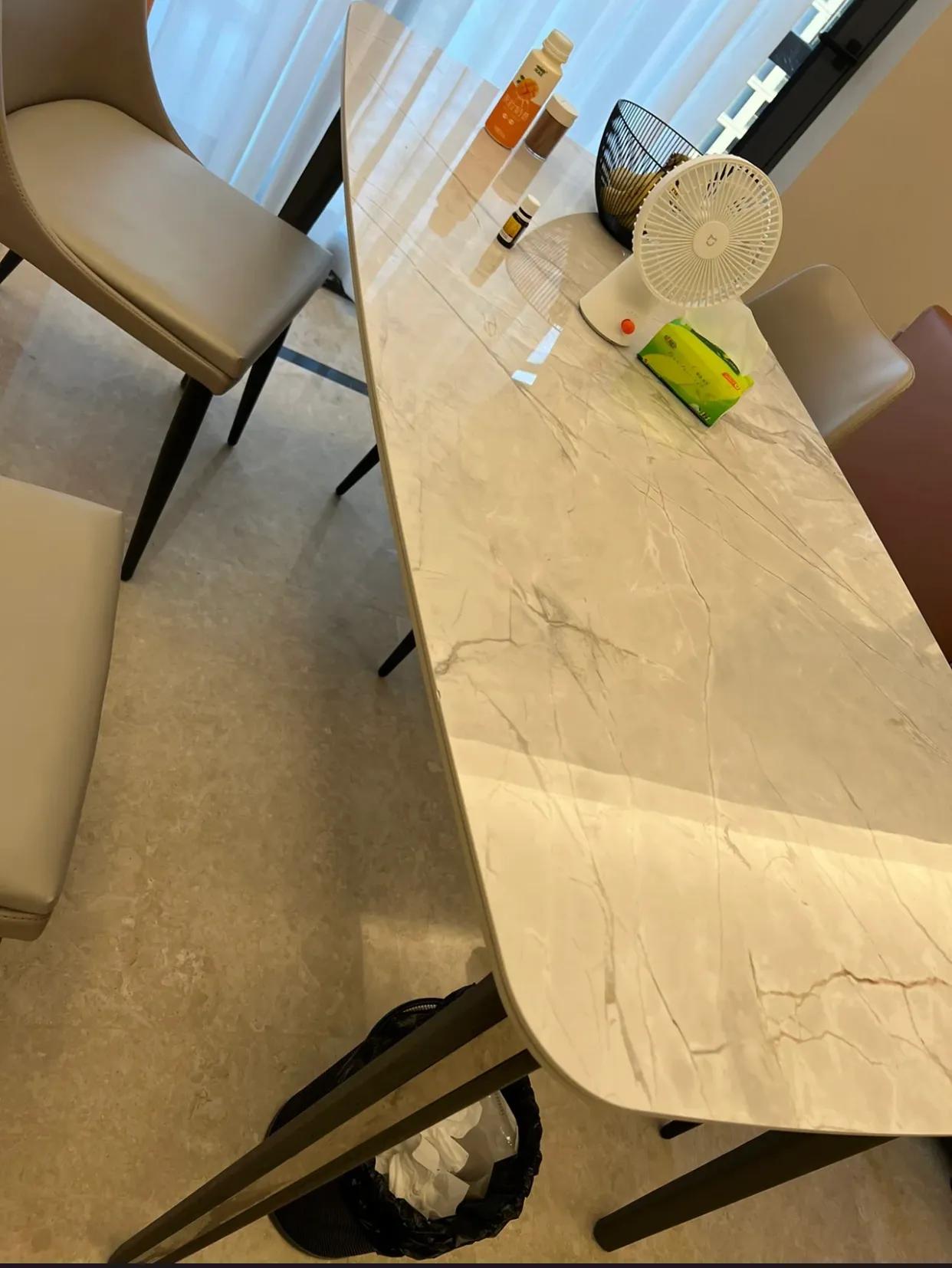 全网最火的10款岩板餐桌1米6,岩板餐桌和大理石餐桌怎么选