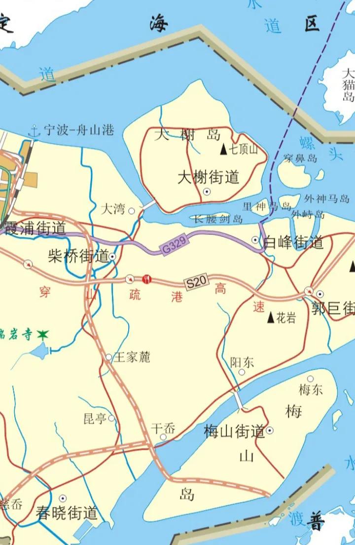 宁波北仑区大榭街道大榭岛,大榭岛到大榭海光楼