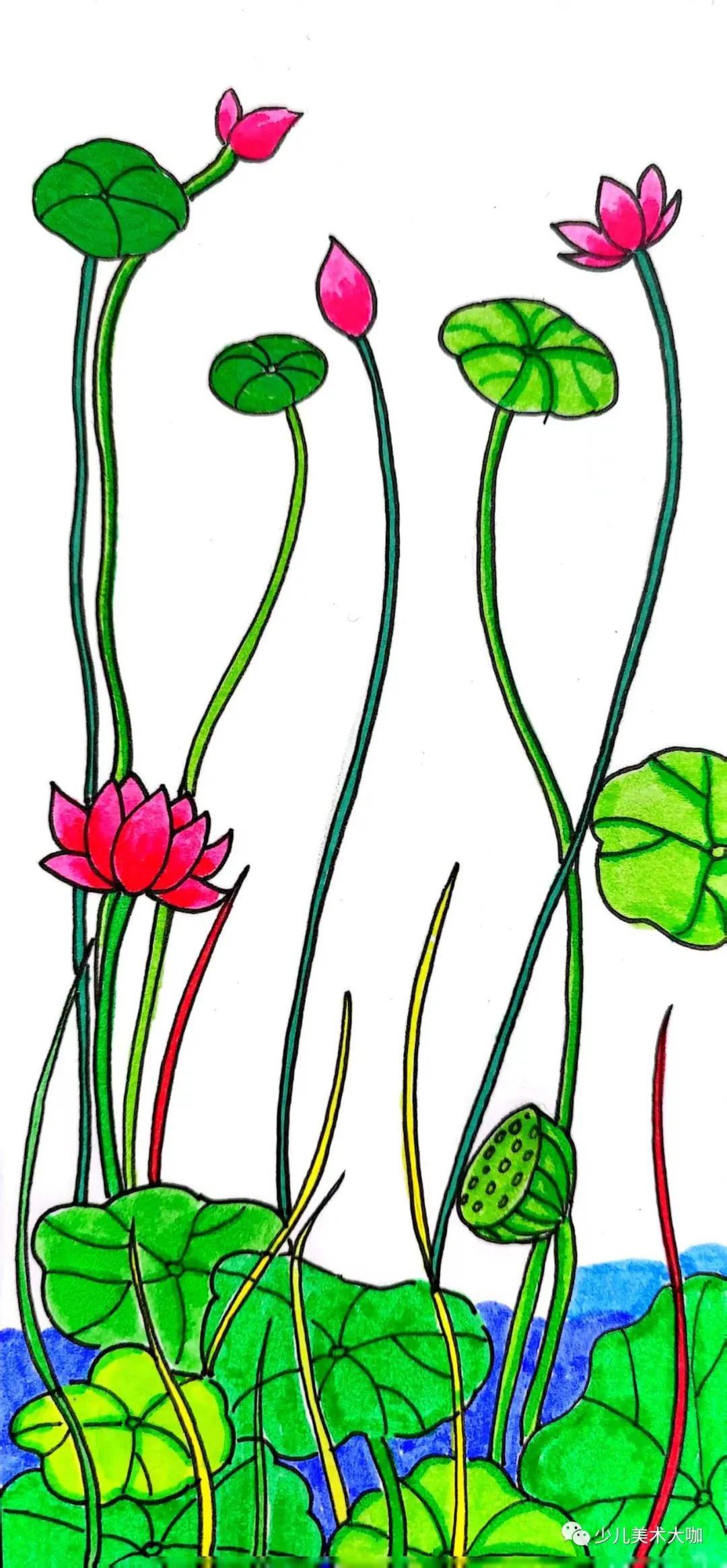 创意美术小蝌蚪找妈妈托班,创意美术小蝌蚪找妈妈的作品