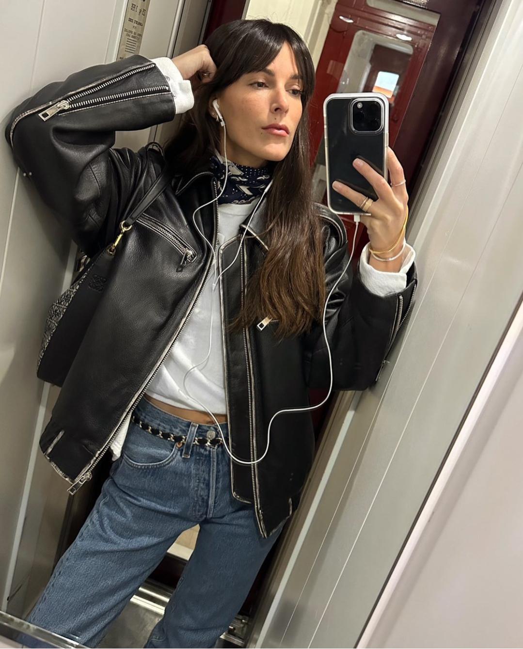 洋气气质皮夹克,皮夹克穿出高级风