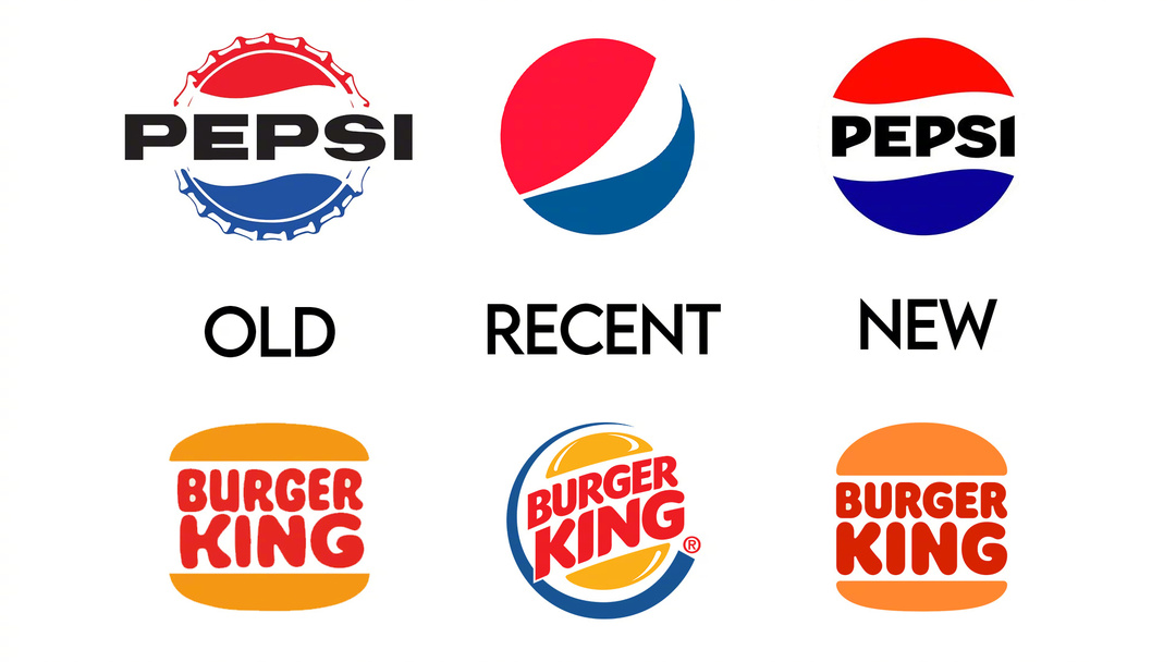 百事可乐logo创意设计,百事可乐logo新旧对比