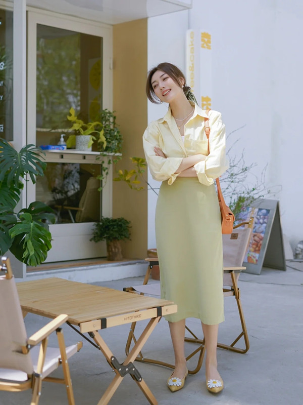 浅口鞋搭配裙子图片,浅口鞋裙子