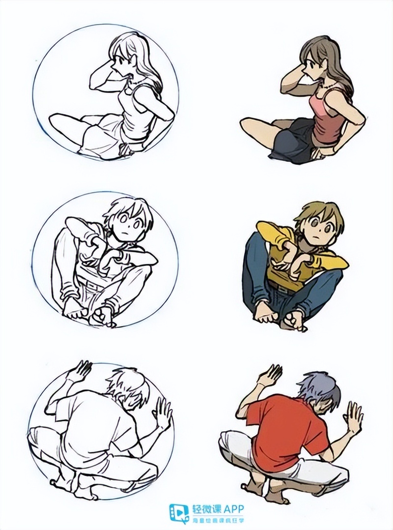 漫画人体各种动作教学画法,漫画人体的画法零基础