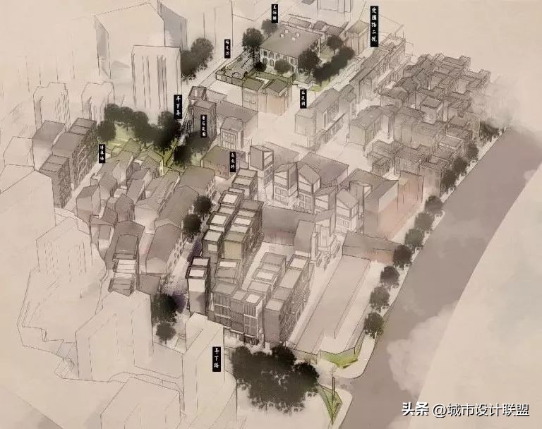 城市微更新街区改造,街区改造对比效果图