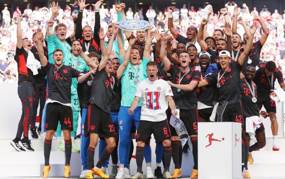 拜仁11战全胜夺冠历程,五大联赛法甲夺冠视频