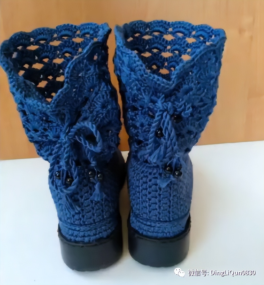 针织鞋子图案花样大全,针织鞋作品