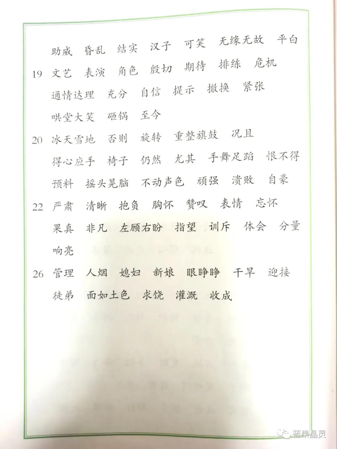 四年级上册1-4单元字词检测,部编版四年级上册四字词语积累