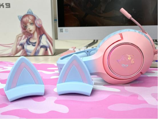 onikumax15猫耳耳机测评,粉猫耳耳机测评